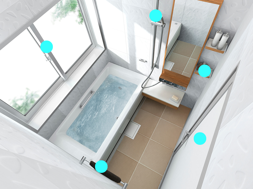 浴室のコーティング箇所